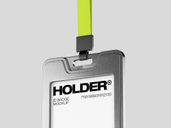 Id Badge Mockup Flying View Preview 4