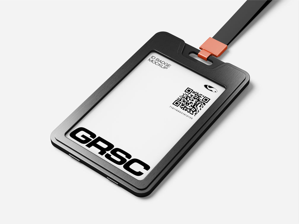 Id Badge Mockup Isometric View Preview 1