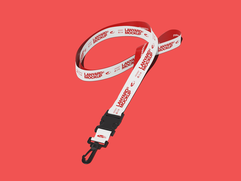 Lanyard Mockup Isometric View Preview 1