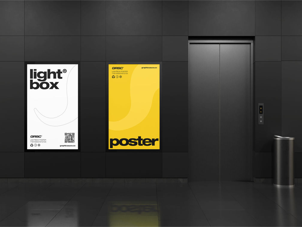 Light Box Poster Mockup Front View Preview 1