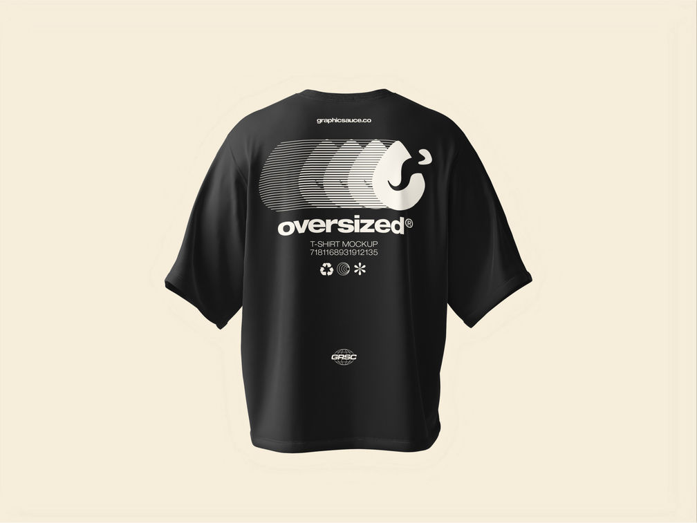 Oversized Tshirt Mockup Back View Preview 1