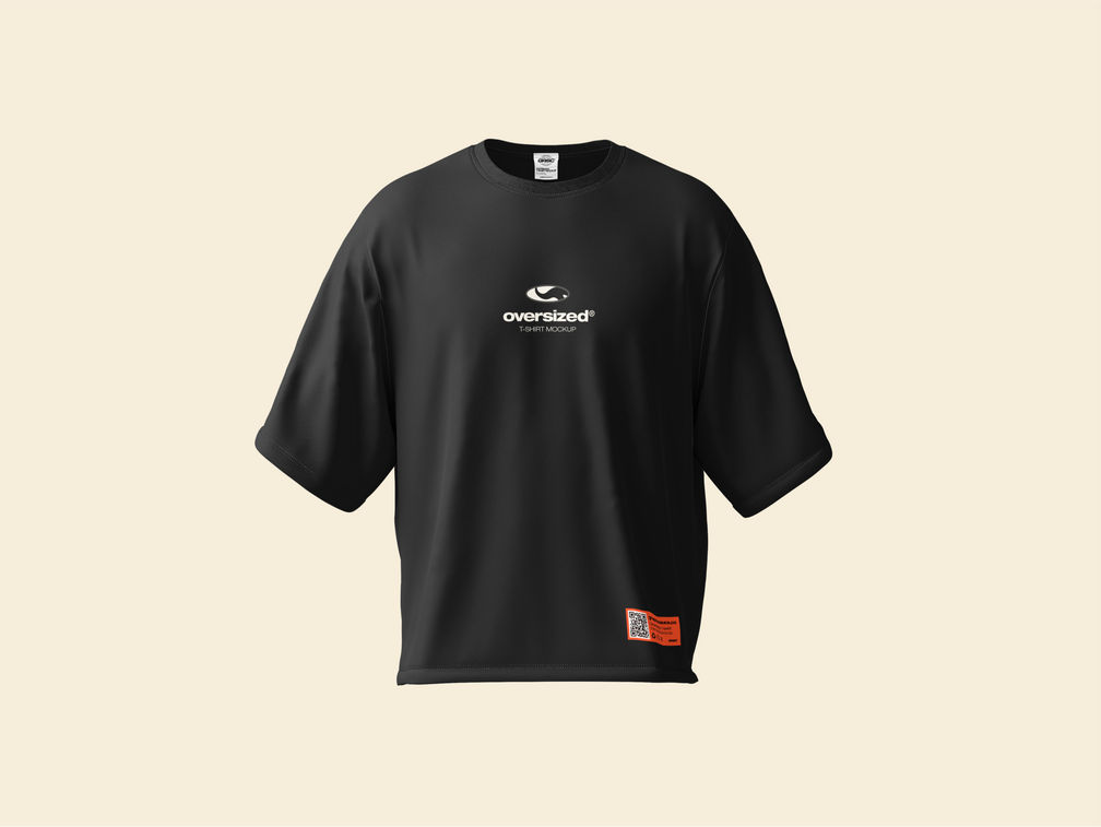 Oversized Tshirt Mockup Front View Preview 1