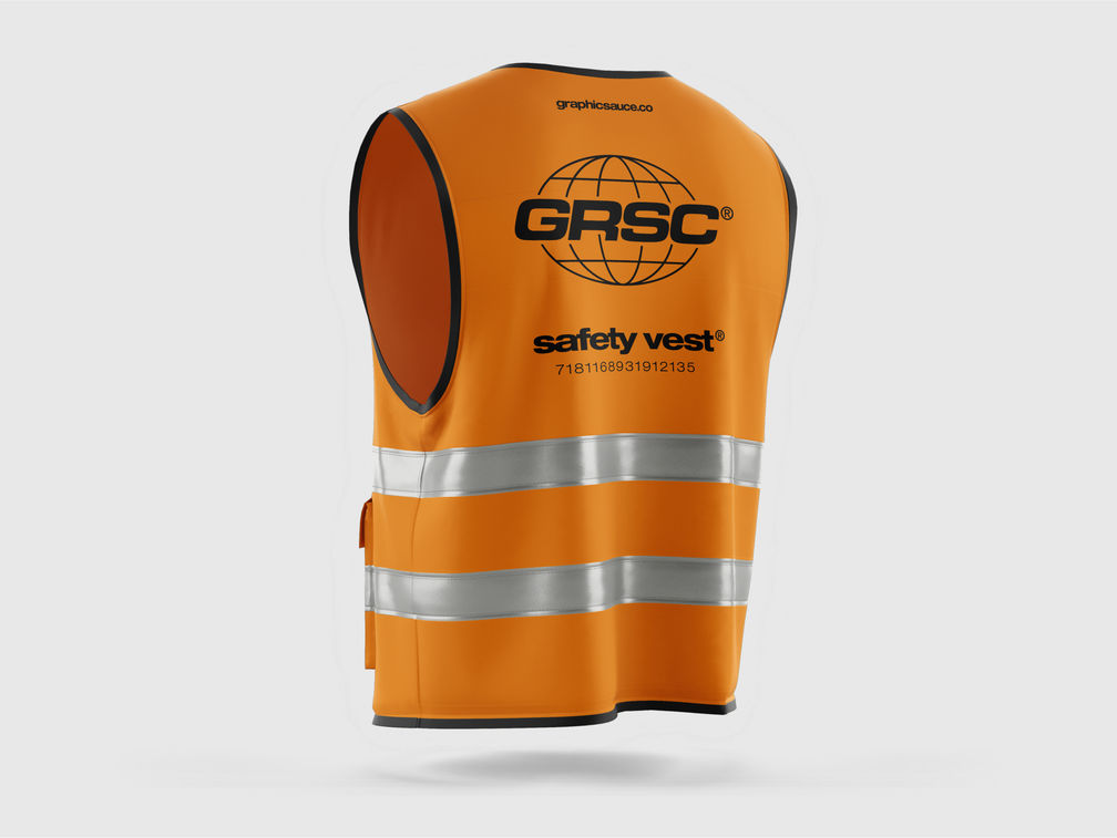 Safety Vest Mockup Back Half Side View Preview 1