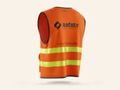 Safety Vest Mockup Back Half Side View Preview 3