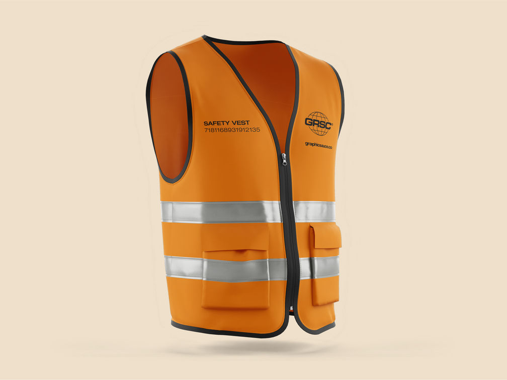 Safety Vest Mockup Half Side View Preview 1