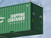 Shipping Container Mockup Flying View Preview 5
