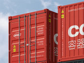 Shipping Container Mockup Low Angle View Preview 4