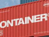 Shipping Container Mockup Low Angle View Preview 5