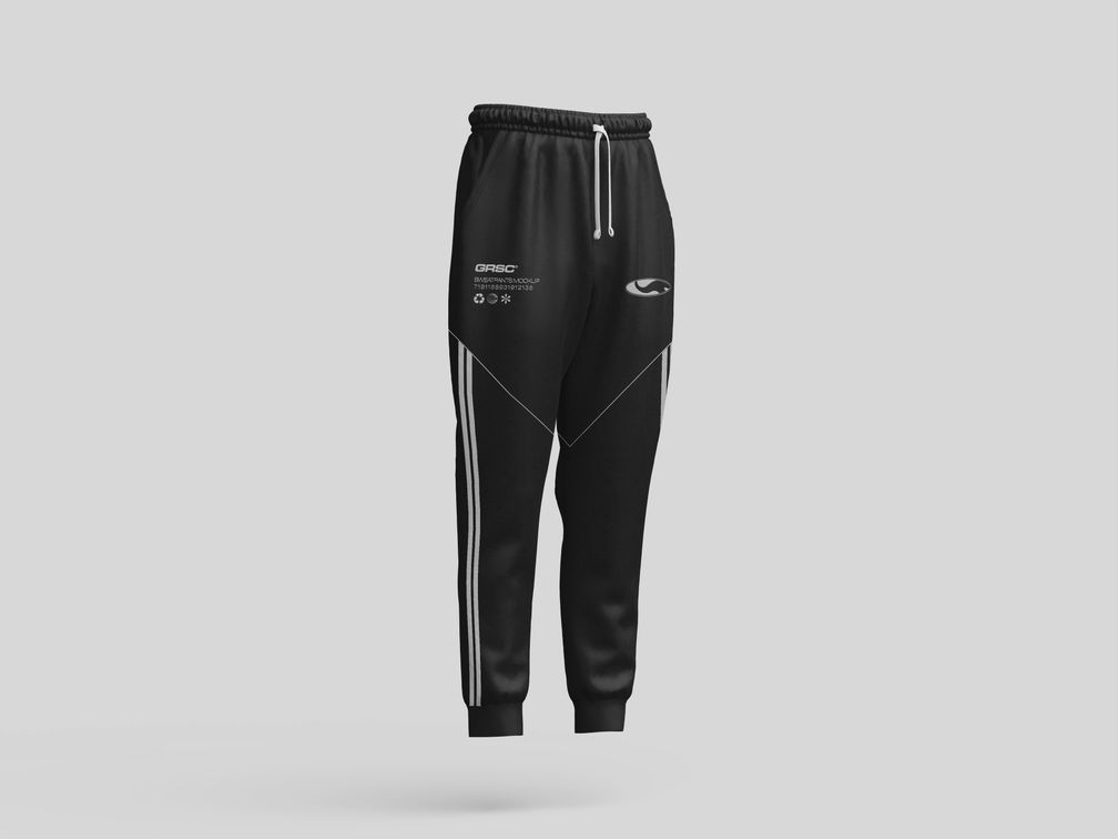 Sweatpants Mockup Half Side View Preview 1
