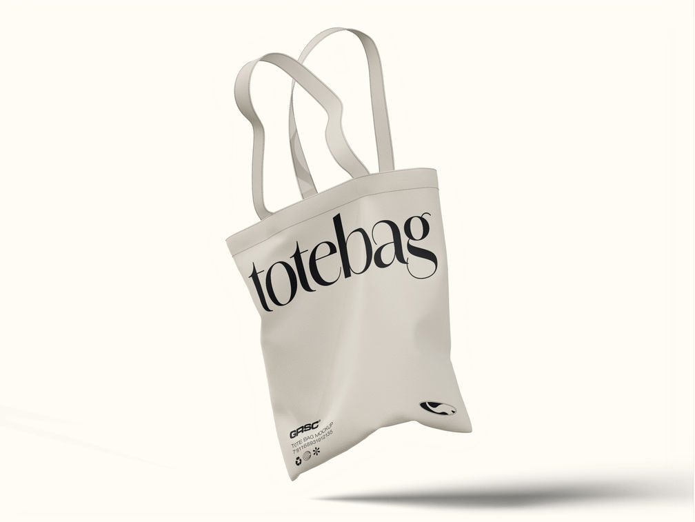 Totebag Mockup Flying View Preview 1