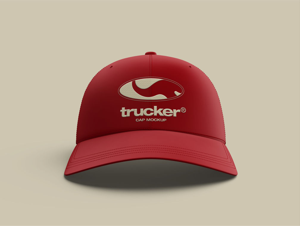 Trucker Hat Mockup Front View Preview 1