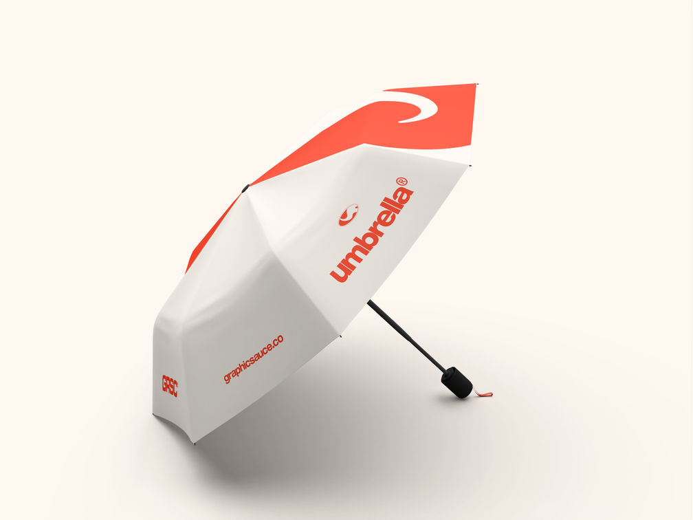 Umbrella Mockup Isometric View Preview 1