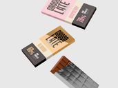 Chocolate Bar Packaging Mockup Flying View Preview 3