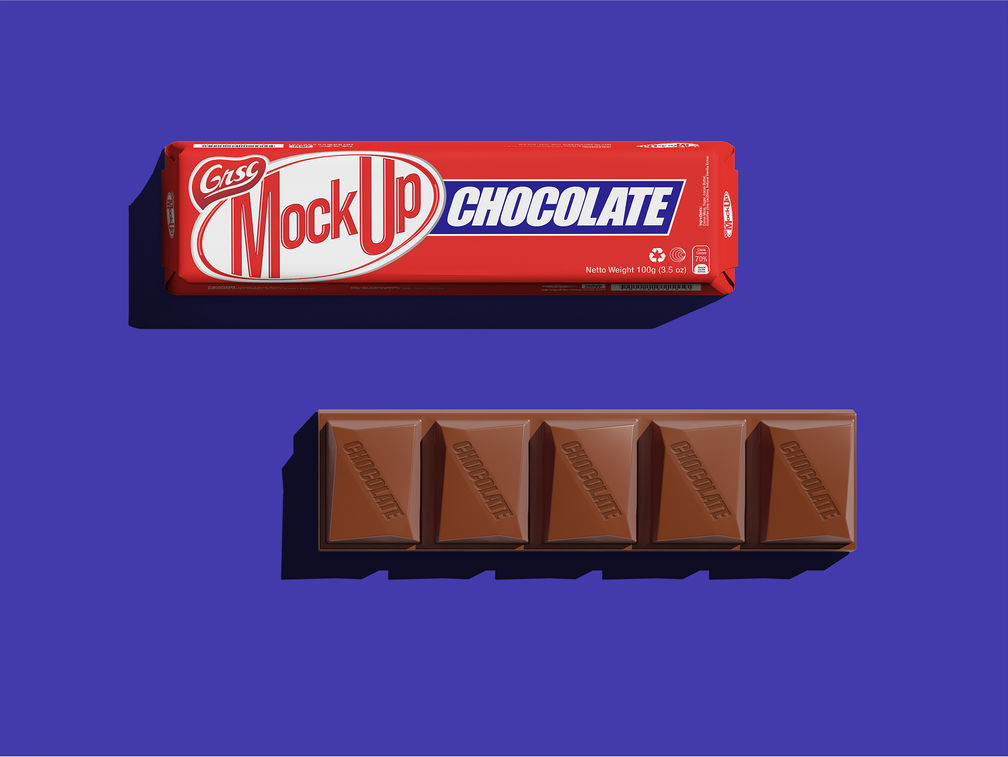 Chocolate Packaging Mockup Top View Preview 1