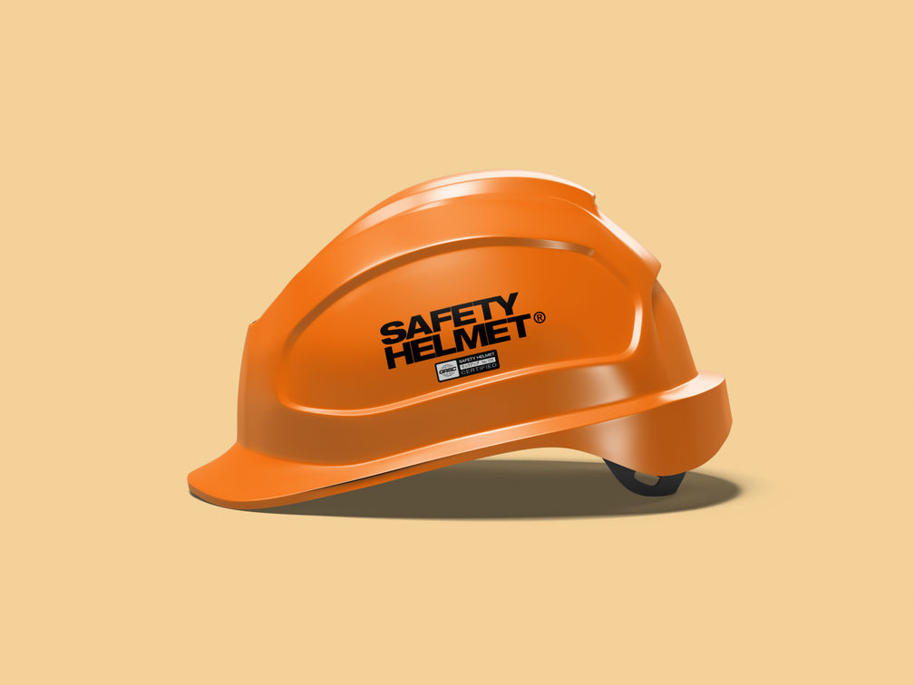 Construction Helmet Mockup Side View Preview 1
