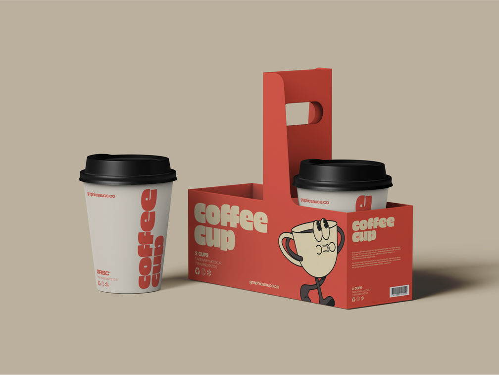 Cup Holder Mockup Half Side View Preview 1