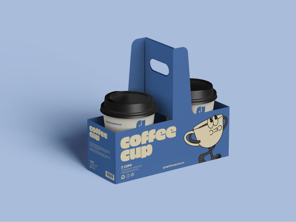 Cup Holder Mockup Isometric View Preview 1