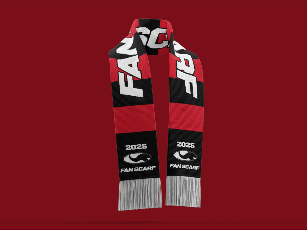 Fan Scarf Mockup Flying View Preview 1