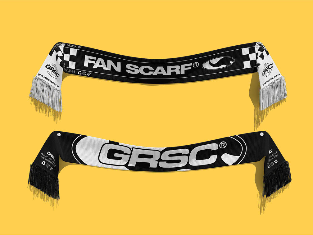 Fan Scarf Mockup Stack It Preview 1