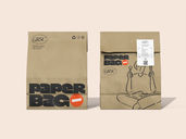 Food Paper Bag Mockup Front View Preview 2