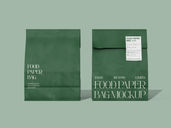 Food Paper Bag Mockup Front View Preview 3