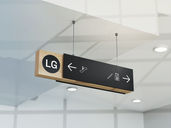 Hanging Signage Mockup Low Angle View Preview 2