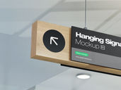 Hanging Signage Mockup Low Angle View Preview 4