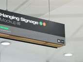 Hanging Signage Mockup Low Angle View Preview 5