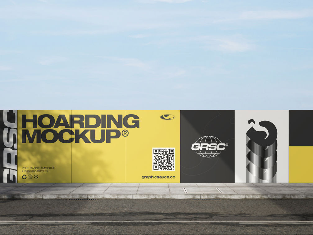 Hoarding Mockup Front View Preview 1