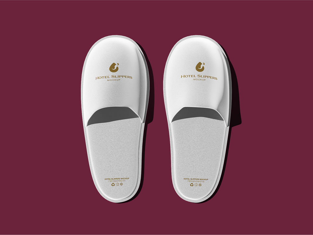 Hotel Slippers Mockup Top View Preview 1