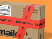 Mailing Box With Tape Mockup Half Side View Preview 5