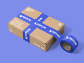 Mailing Box With Tape Mockup Isometric Preview 2