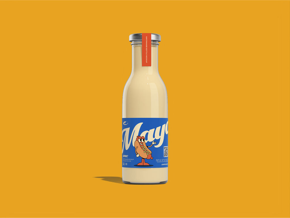 Mayonnaise Bottle Mockup Front View Preview 1
