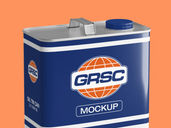Oil Tin Can Mockup Half Side View Preview 4