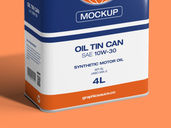Oil Tin Can Mockup Half Side View Preview 5