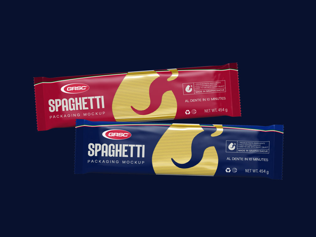 Pasta Packaging Mockup Top View Preview 1