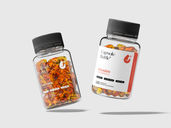 Pill Capsule Bottle Mockup Flying View Preview 2