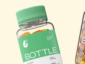 Pill Capsule Bottle Mockup Flying View Preview 4