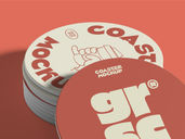 Round Coaster Mockup Half Side View Preview 5