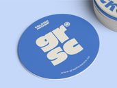 Round Coaster Mockup Isometric Preview 4