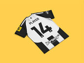 Soccer Jersey Mockup Back Half Side View Preview 2