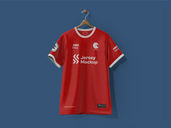 Soccer Jersey With Hanger Mockup Front View Preview 3