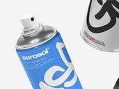 Spray Can Mockup Flying View Preview 4