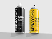 Spray Can Mockup Low Angle View Preview 3