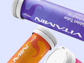 Tablet Tubes Mockup Flying View Preview 4