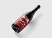 Wine Glass Bottle Mockup Half Side View Preview 3