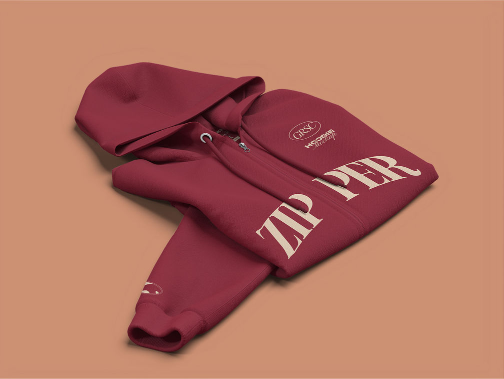 Zipper Hoodie Mockup Isometric Preview 1