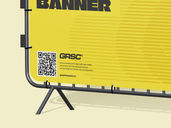 Barrier Banner Mockup Front View Preview 4