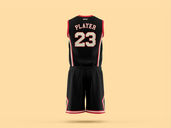 Basketball Jersey Mockup Back View Preview 2