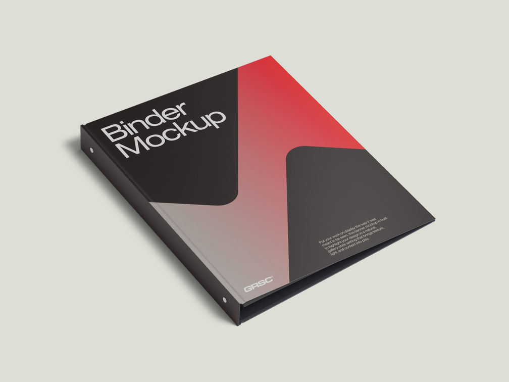 Binder Mockup Isometric View Preview 1